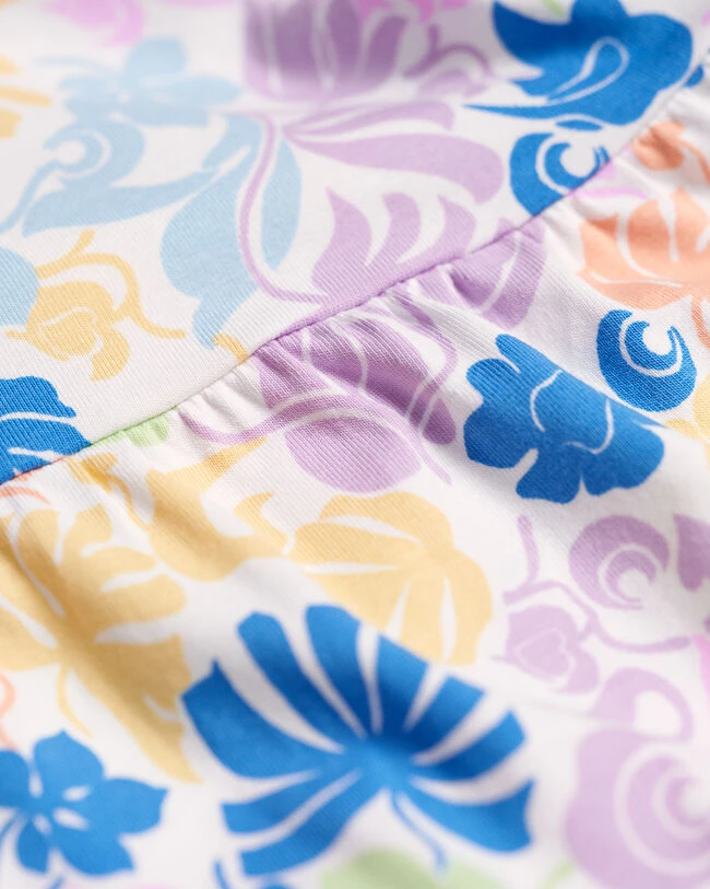 Girls Tropical Print Dress 4 Girls Tropical Print Dress - Image 2