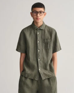 Teens Linen Short Sleeve Shirt