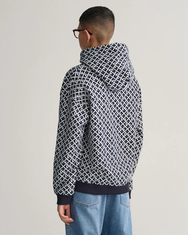 Teen Boys Oversized Monogram Hoodie 4 Teen Boys Oversized Monogram Hoodie - Image 2