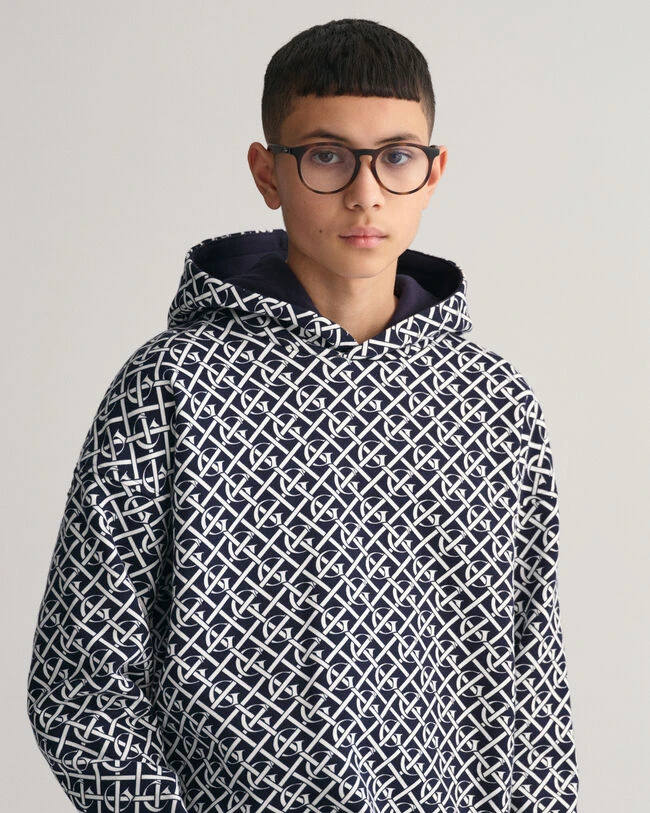 Teen Boys Oversized Monogram Hoodie 5 Teen Boys Oversized Monogram Hoodie - Image 3