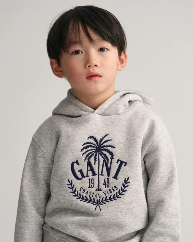 Boys GANT Embroidered Palm Hoodie 5 Boys GANT Embroidered Palm Hoodie - Image 3