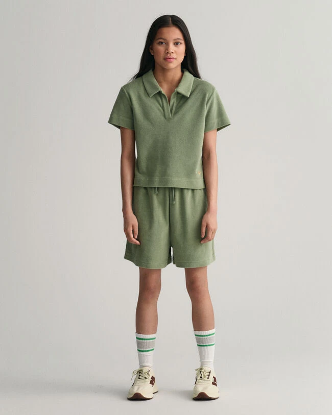 Teen Girls High-Waisted Terry Cloth Shorts 3 Teen Girls High-Waisted Terry Cloth Shorts