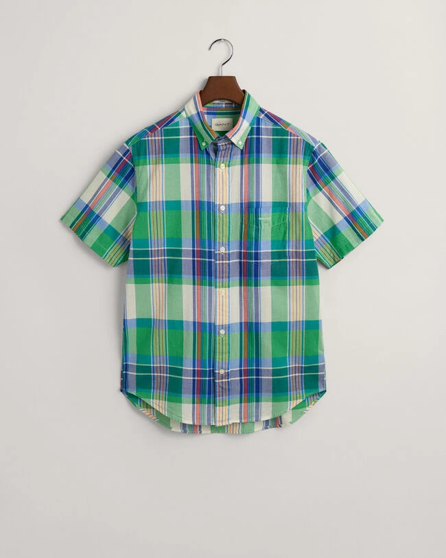 Regular Fit Madras Short Sleeve Shirt 8 Regular Fit Madras Short Sleeve Shirt - Image 6
