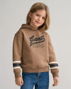 Girls GANT USA Cropped Hoodie