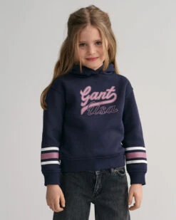 Girls GANT USA Cropped Hoodie