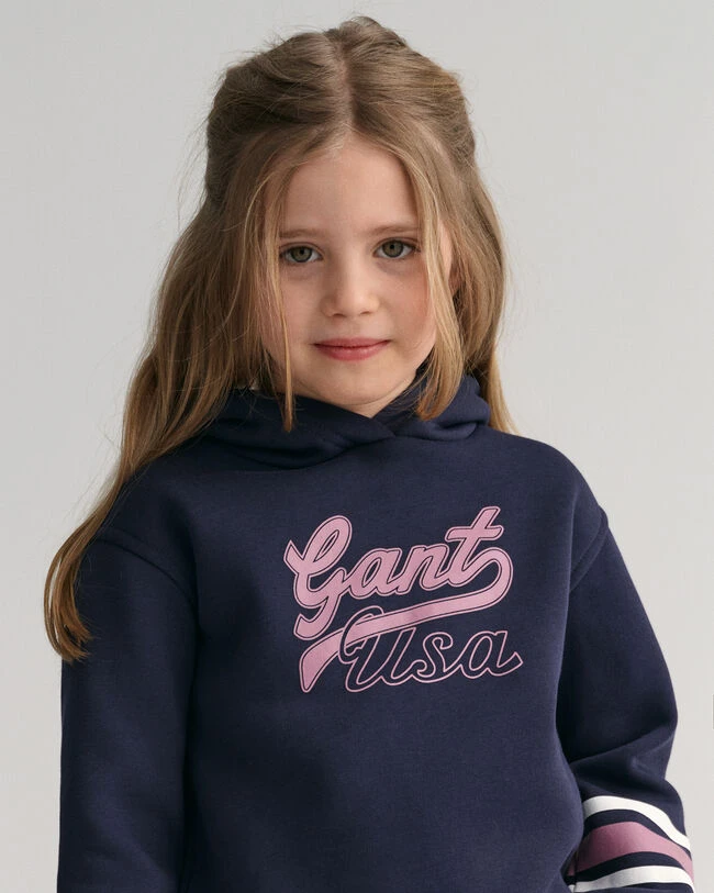 Girls GANT USA Cropped Hoodie 6 Girls GANT USA Cropped Hoodie - Image 4