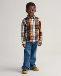Kids Shield Checked Shirt -Cheap Gant Store time 1679497225 202302 830424 201 look fv 1