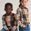 Kids Shield Checked Shirt -Cheap Gant Store time 1679497229 202302 830424 201 model fv 1