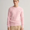 Cotton Cable Knit Crew Neck Sweater -Cheap Gant Store time 1679923287 202302 8050601 614 model fv 1