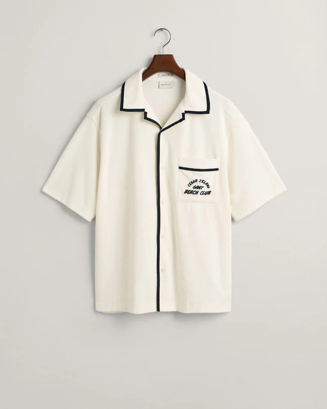 Relaxed Fit Terry Cloth Short Sleeve Shirt 7 Relaxed Fit Terry Cloth Short Sleeve Shirt - Image 5