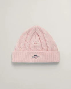 Baby Shield Cotton Cable Knit Beanie