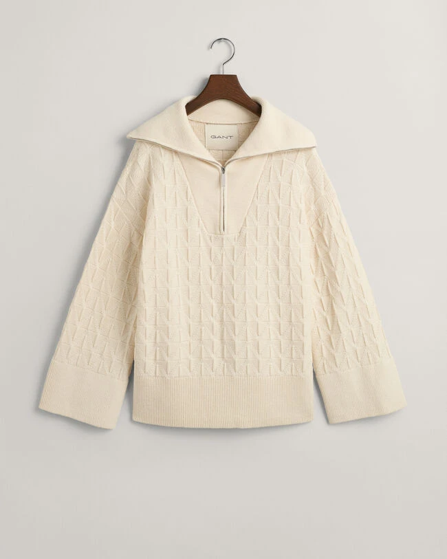 Herringbone Half-Zip Sweater 3 Herringbone Half-Zip Sweater