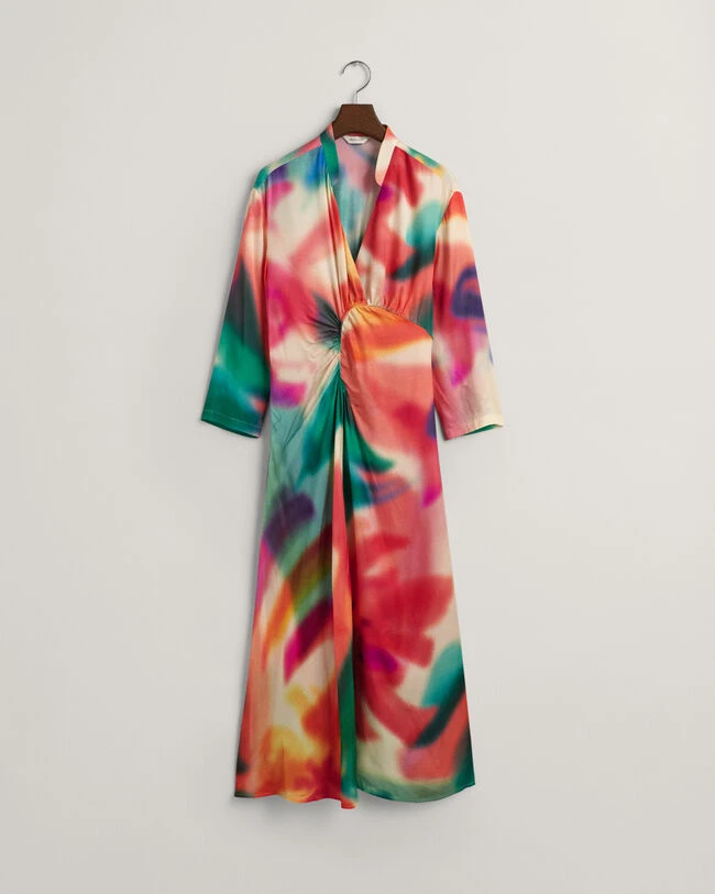 Floral Print Gathered Dress 10 Floral Print Gathered Dress - Image 8