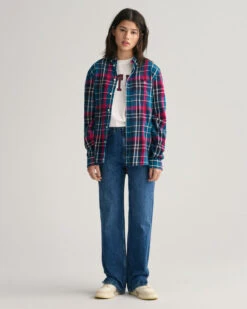 Teens Shield Shield Checked Shirt -Cheap Gant Store time 1679997353 202302 930472 415 look fv 1