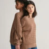 Teens Shield Cotton Cable Knit Crew Neck Sweater