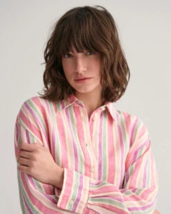 Multi Striped Linen Shirt Dress -Cheap Gant Store time 1680000315 202302 4503270 105 crmodel fv 4