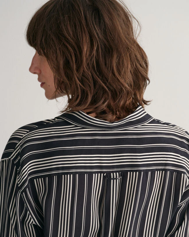 Striped A-Line Shirt Dress 6 Striped A-Line Shirt Dress - Image 4