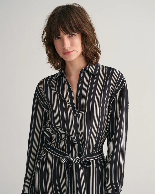 Striped A-Line Shirt Dress 8 Striped A-Line Shirt Dress - Image 6