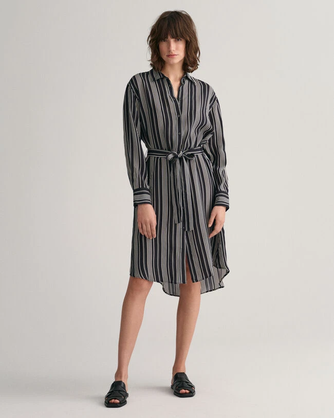 Striped A-Line Shirt Dress 9 Striped A-Line Shirt Dress - Image 7