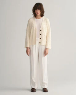 Herringbone V-Neck Cardigan -Cheap Gant Store time 1680000931 202302 4805195 130 look fv 1