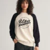 Oversized Logo Color Block Sweatshirt 2 Oversized Logo Color Block Sweatshirt -Cheap Gant Store time 1680011428 202302 4200604 116 model fv 1