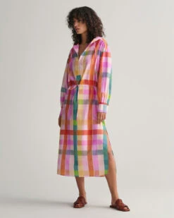 Multi Checked Cotton Silk Dress -Cheap Gant Store time 1680012026 202302 4503265 105 look fv 1
