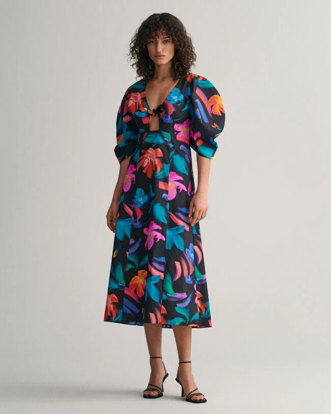 Floral Print Volume Sleeve Dress 3 Floral Print Volume Sleeve Dress