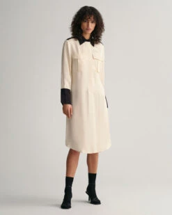 Color Block Shirt Dress