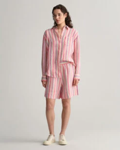 Multi Striped Pull-On Linen Shorts -Cheap Gant Store time 1680176716 202302 4020085 105 look fv 1
