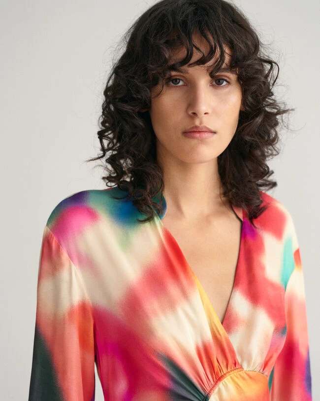 Floral Print Gathered Dress 5 Floral Print Gathered Dress - Image 3