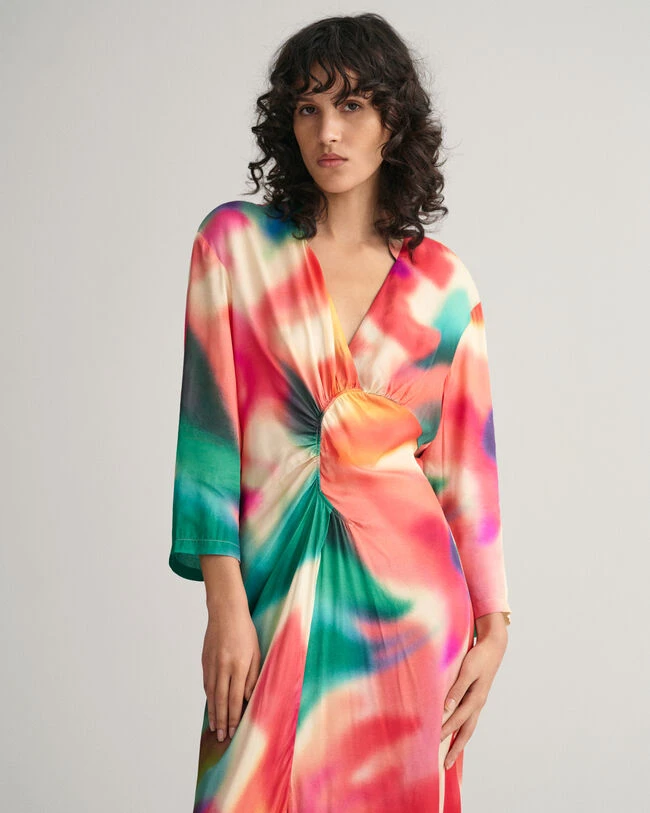 Floral Print Gathered Dress 7 Floral Print Gathered Dress - Image 5