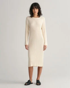 Cable Knit Crew Neck Dress
