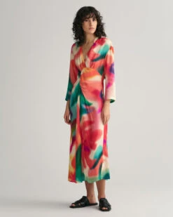 Floral Print Gathered Dress 16 Floral Print Gathered Dress -Cheap Gant Store time 1680177138 202302 4503272 245 look fv 1