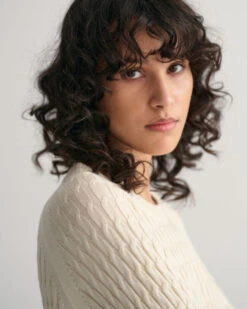 Cable Knit Crew Neck Dress -Cheap Gant Store time 1680177182 202302 4502065 130 crmodel fv 2