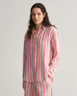 Relaxed Fit Multi Striped Linen Shirt -Cheap Gant Store time 1680177325 202302 4300217 105 look fv 1