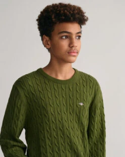 Teens Shield Cotton Cable Knit Crew Neck Sweater 9 Teens Shield Cotton Cable Knit Crew Neck Sweater -Cheap Gant Store time 1680179154 202302 984047 307 crmodel fv 1