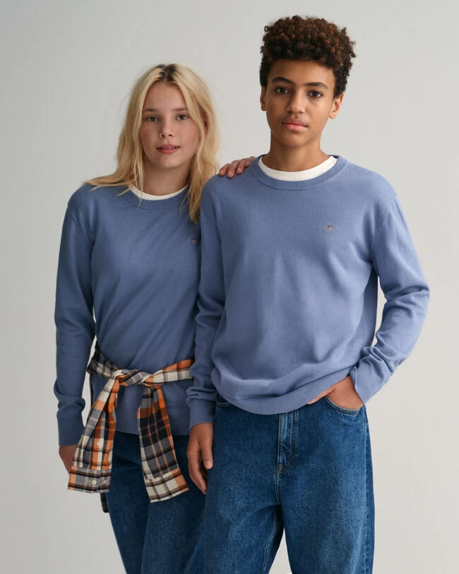 Teens Shield Classic Cotton Crew Neck Sweater 3 Teens Shield Classic Cotton Crew Neck Sweater