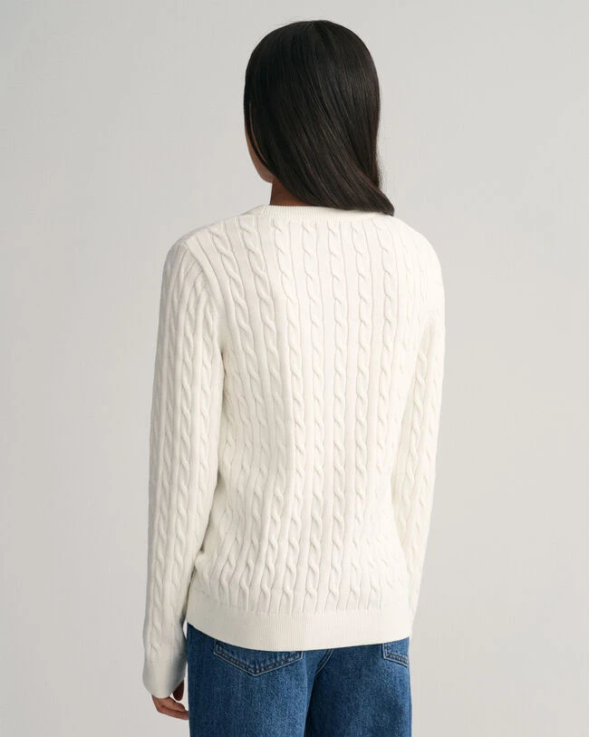 Teen Girls Shield Cotton Cable Knit Sweater 4 Teen Girls Shield Cotton Cable Knit Sweater - Image 2