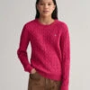 Teen Girls Shield Cotton Cable Knit Sweater