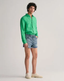 Raw Hem Jean Shorts