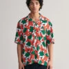 Relaxed Fit Viscose Floral Printed Short Sleeve Shirt -Cheap Gant Store time 1680183057 202302 3230132 316 model fv 1