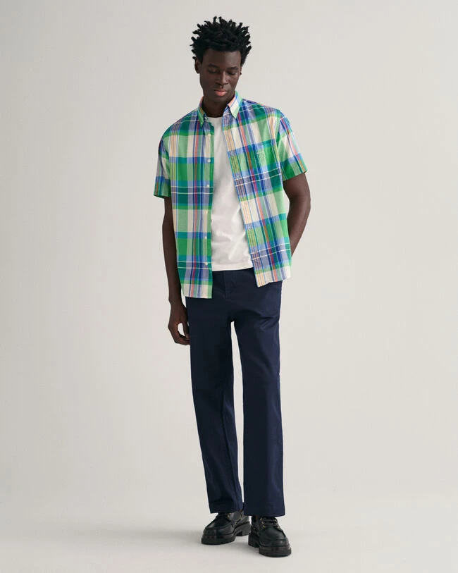 Regular Fit Madras Short Sleeve Shirt 7 Regular Fit Madras Short Sleeve Shirt - Image 5