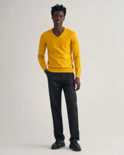 Classic Cotton V-Neck Sweater -Cheap Gant Store time 1680184869 202302 8030562 729 look fv 1
