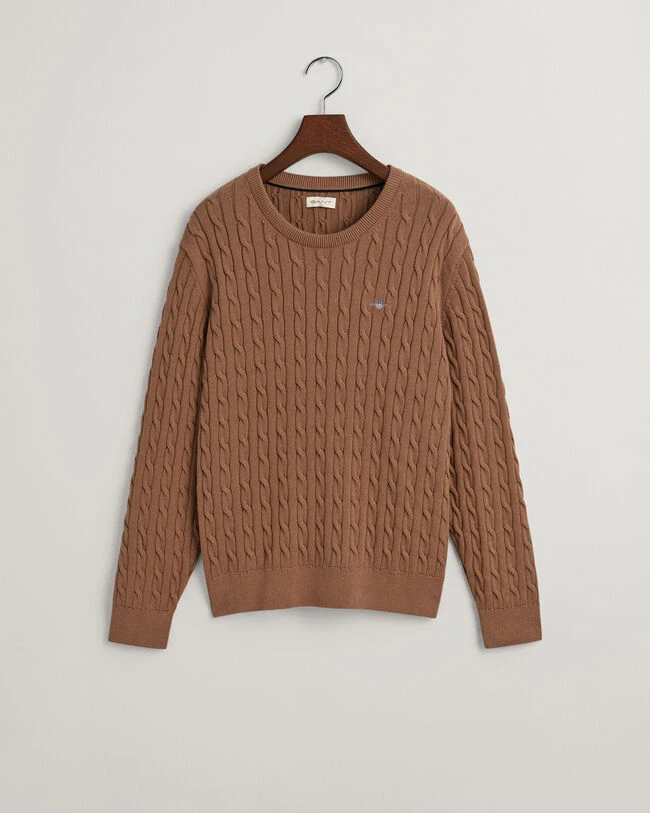 Teens Shield Cotton Cable Knit Crew Neck Sweater 7 Teens Shield Cotton Cable Knit Crew Neck Sweater - Image 5