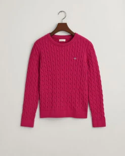 Teen Girls Shield Cotton Cable Knit Sweater -Cheap Gant Store time 1681389072 202302 684044 615 flat fv 1