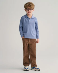 Kids Shield Long Sleeve Piqué Polo Shirt -Cheap Gant Store time 1681730111 202302 802547 438 look fv 1