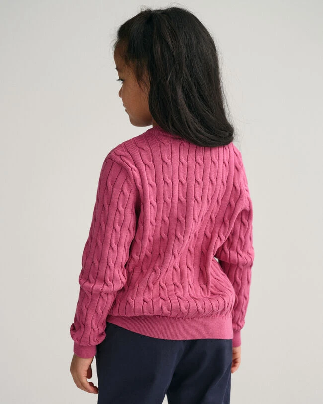 Kids Shield Cotton Cable Knit Crew Neck Sweater 4 Kids Shield Cotton Cable Knit Crew Neck Sweater - Image 2