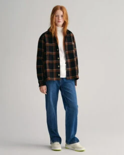 Teens Shield Checked Overshirt -Cheap Gant Store time 1681764612 202302 930473 005 look fv 1