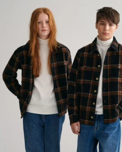 Teens Shield Checked Overshirt